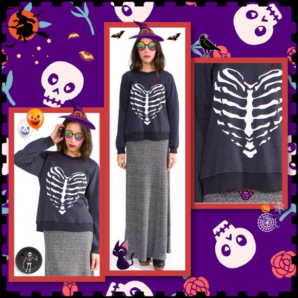 Wildfox “Skeleton Heart” Sweatshirt BBJ